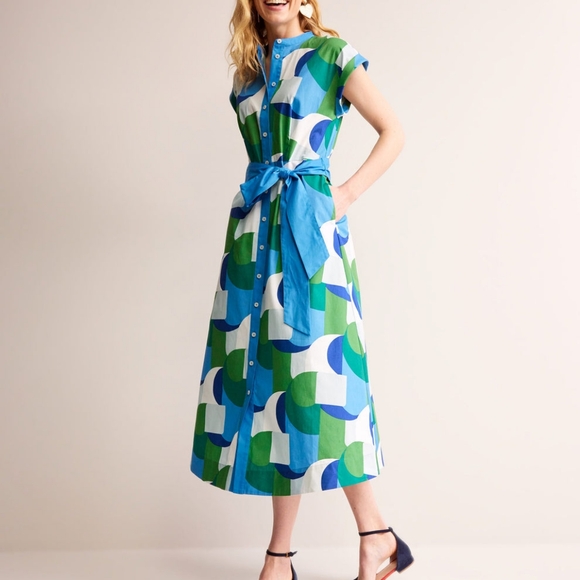 Boden Dresses & Skirts - Boden‎ Women's Blue, Geometric Swirl Amanda Size 16-18